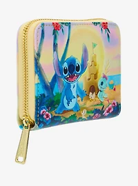 Loungefly Disney Lilo & Stitch Beach Scene Small Zip Wallet - BoxLunch Exclusive
