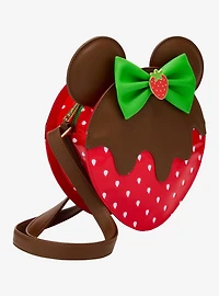 Loungefly Disney Minnie Mouse Chocolate Dipped Strawberry Ears Scented Figural Crossbody Bag - BoxLunch Exclusive