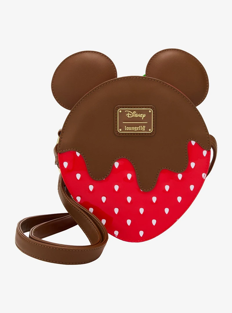 Loungefly Disney Minnie Mouse Chocolate Dipped Strawberry Ears Scented Figural Crossbody Bag - BoxLunch Exclusive