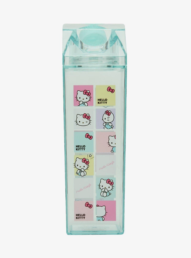 Sanrio Hello Kitty Grid Portrait Milk Carton Water Bottle - BoxLunch Exclusive