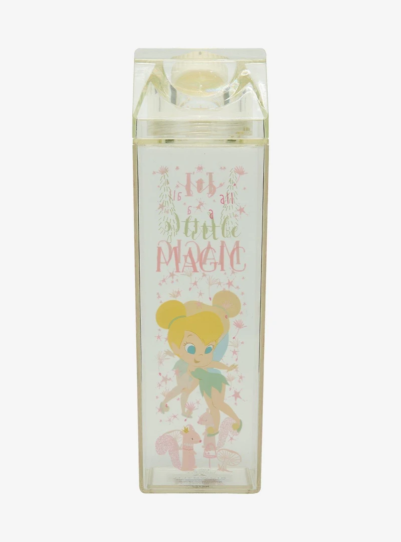 Disney Peter Pan Tinker Bell Floral Milk Carton Water Bottle - BoxLunch Exclusive