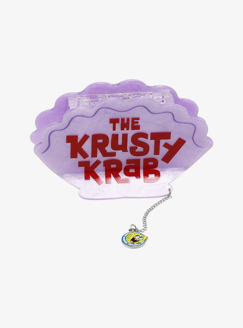 SpongeBob SquarePants Krusty Krab Sign Figural Claw Clip with Charm - BoxLunch Exclusive