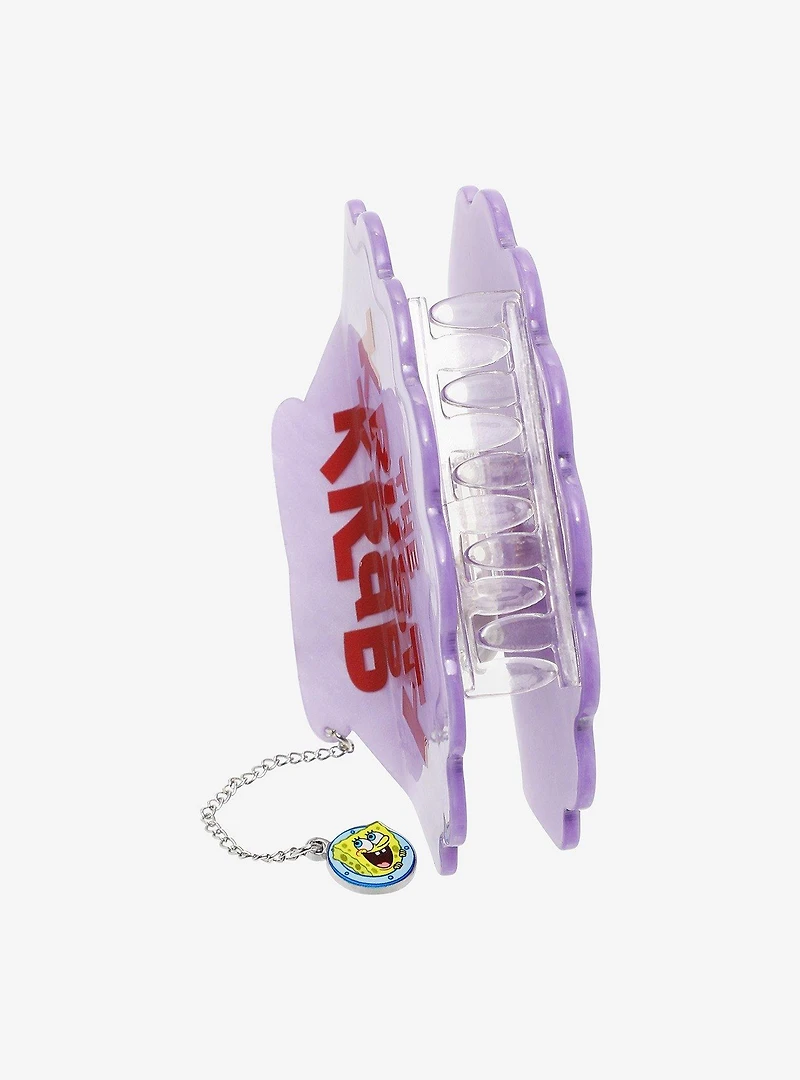 SpongeBob SquarePants Krusty Krab Sign Figural Claw Clip with Charm - BoxLunch Exclusive