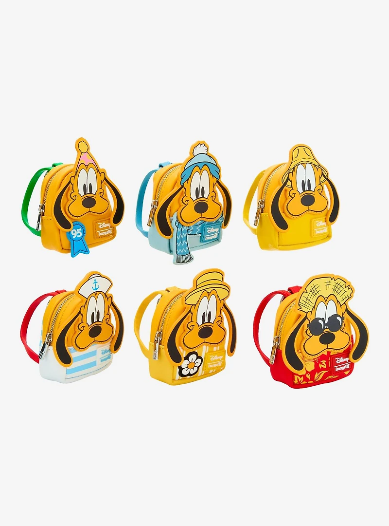 Loungefly Disney Pluto Outfits Blind Box Mini Backpack Keychain