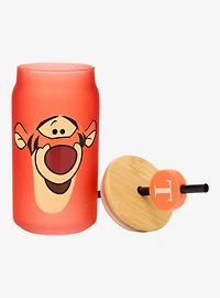 Disney Winnie the Pooh Tigger Face Glass Cup with Straw - BoxLunch Exclusive