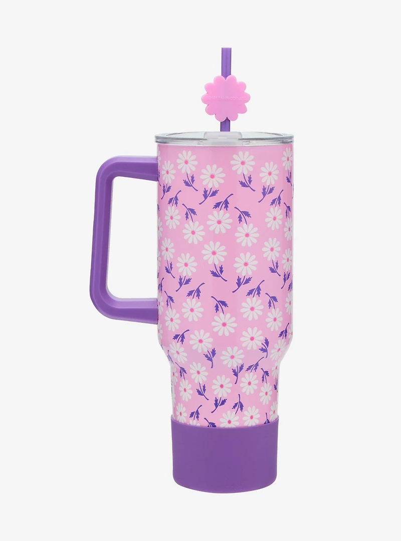 Sanrio Kuromi Floral Straw Tumbler With Handle — BoxLunch Exclusive