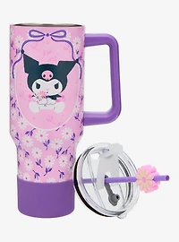 Sanrio Kuromi Floral Straw Tumbler With Handle — BoxLunch Exclusive