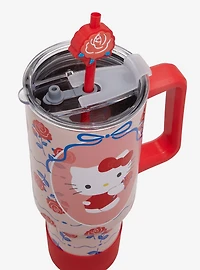 Sanrio Hello Kitty Roses Straw Tumbler With Handle - BoxLunch Exclusive