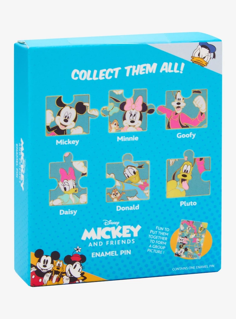 Disney Mickey Mouse & Friends Puzzle Pieces Blind Box Enamel Pin - BoxLunch Exclusive