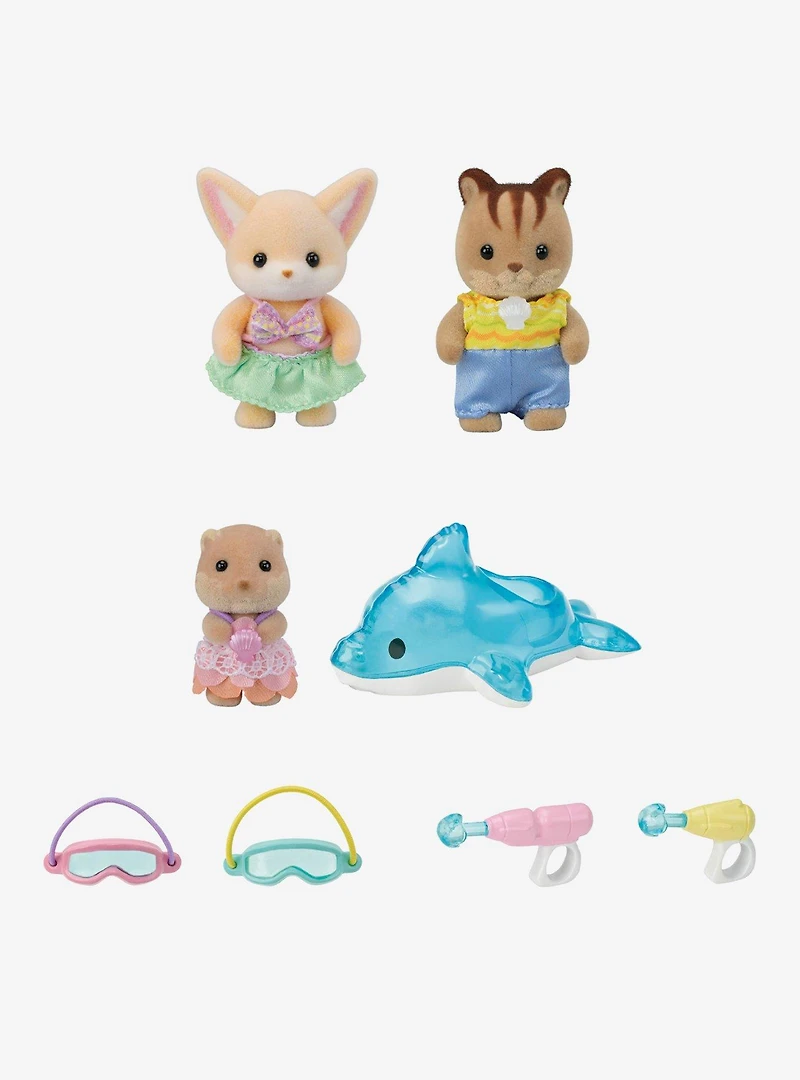 Calico Critters Nursery Friends Pool Fun Trio Figure Set