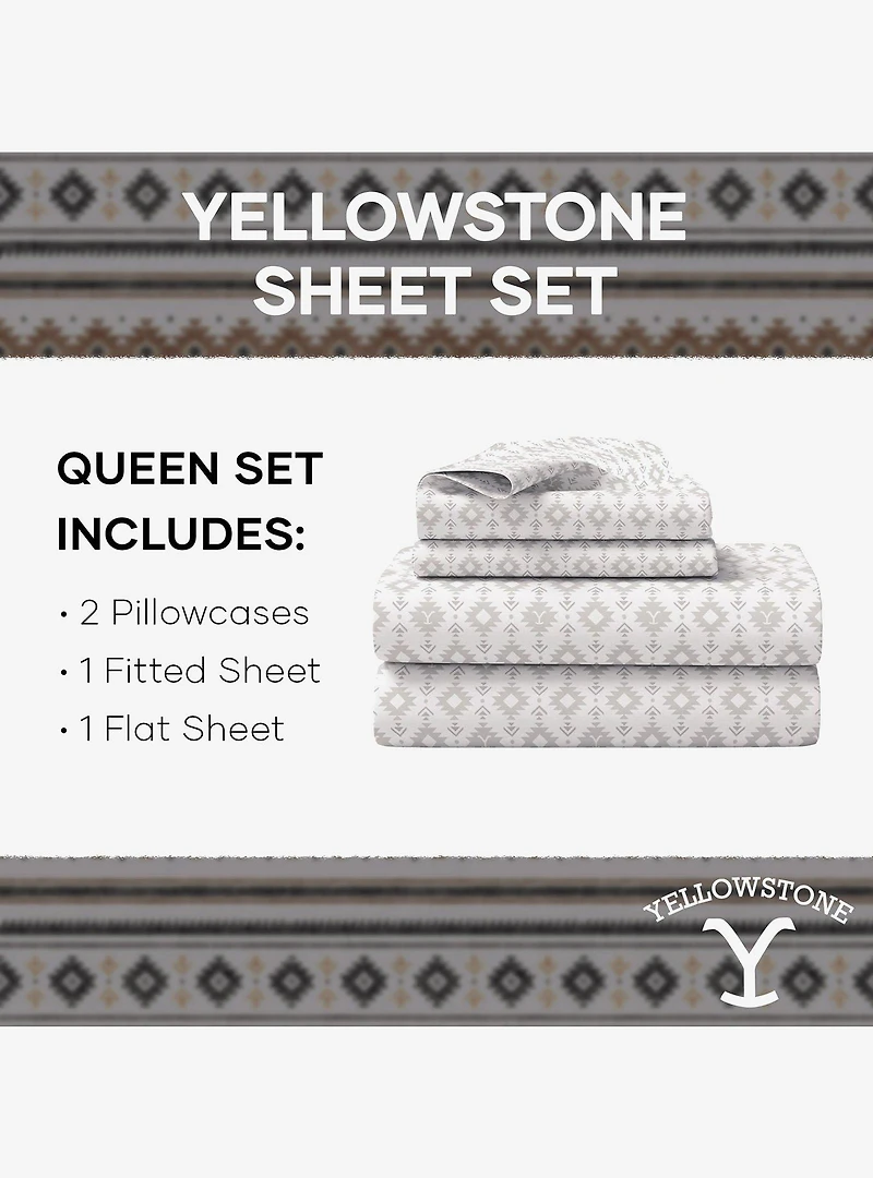 Yellowstone Langford Queen Sheet Set