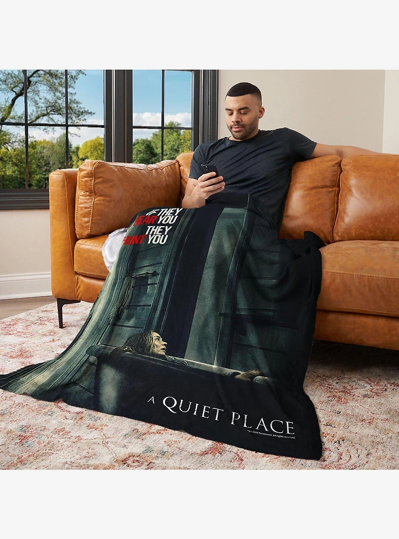 A Quiet Place Hiding Silk Touch Throw Blanket
