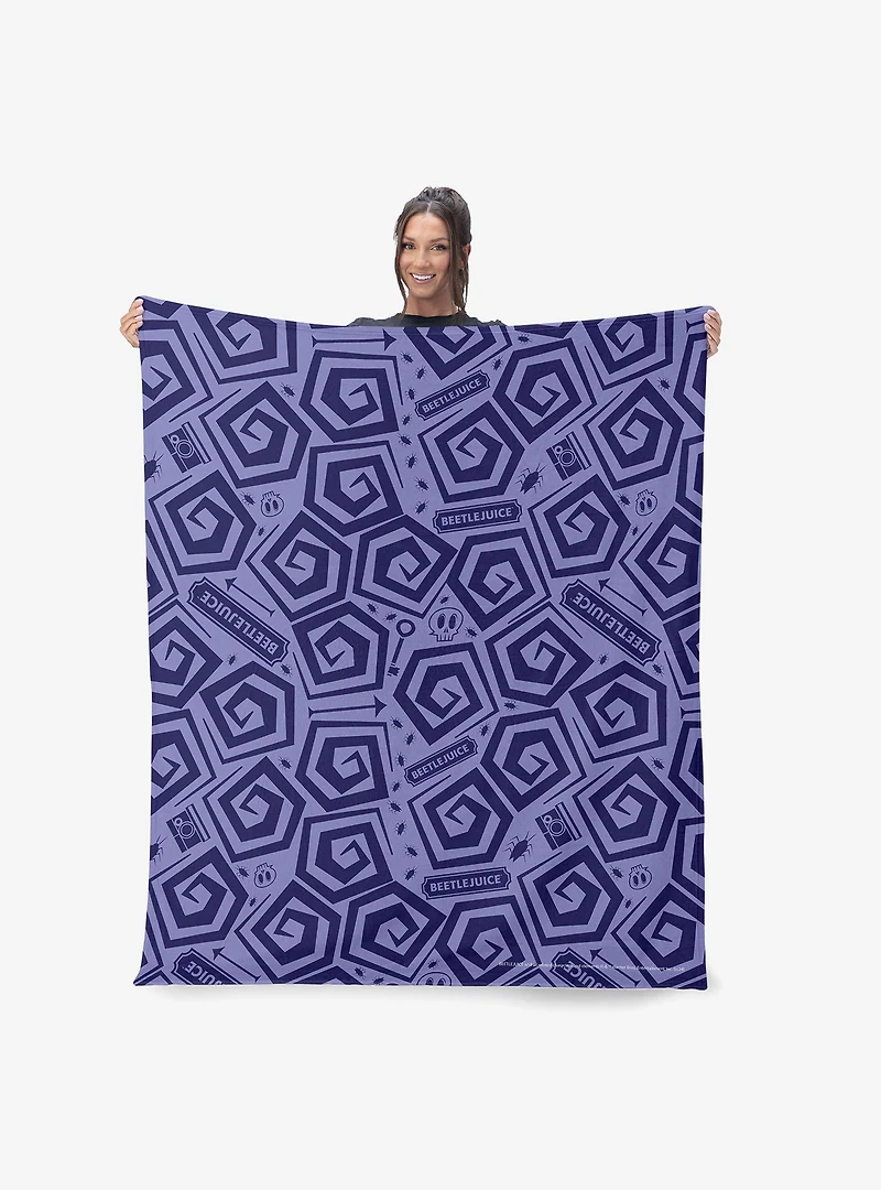 Beetlejuice Creepy Crawlies Silk Touch Throw Blanket