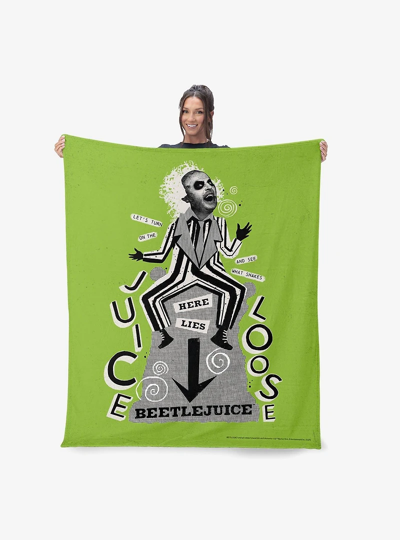 Beetlejuice Juice Is Loose Silk Touch Throw Blanket