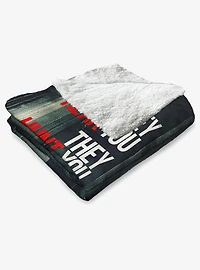 A Quiet Place Hiding Silk Touch Sherpa Throw Blanket