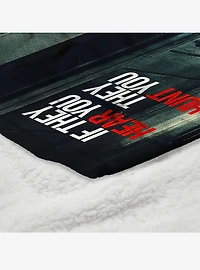 A Quiet Place Hiding Silk Touch Sherpa Throw Blanket