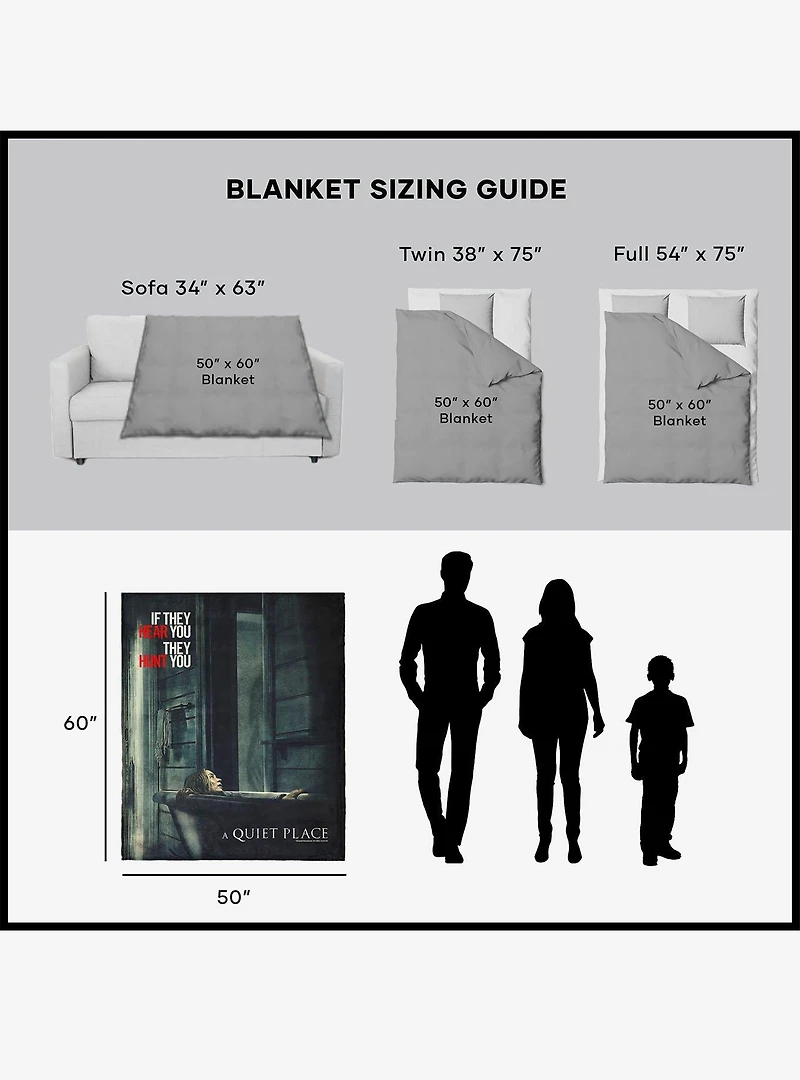 A Quiet Place Hiding Silk Touch Sherpa Throw Blanket