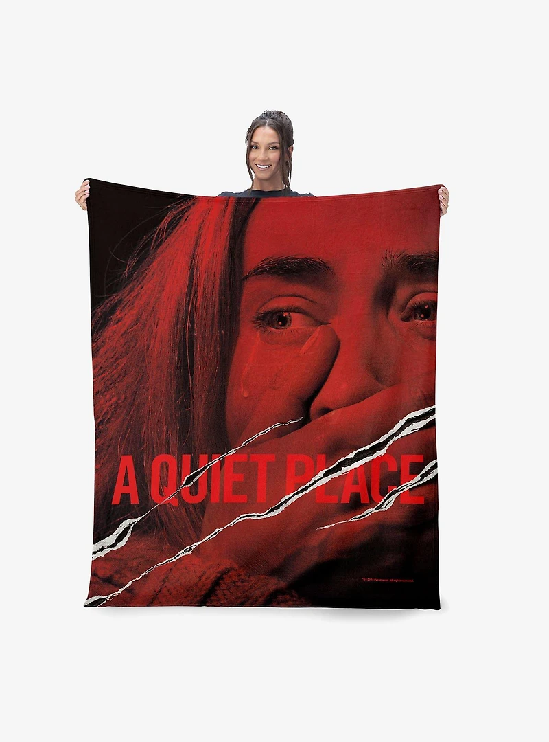 A Quiet Place Movie Poster Silk Touch Sherpa Throw Blanket