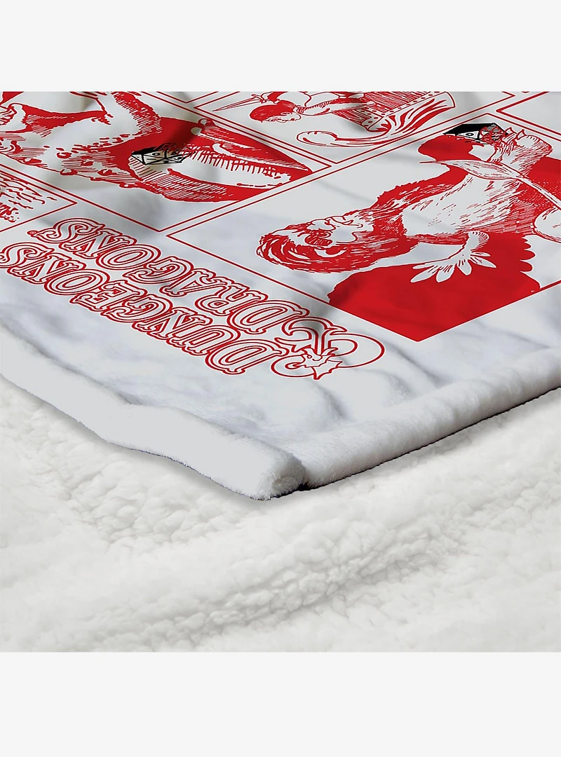 Dungeons & Dragons Characters Silk Touch Sherpa Throw Blanket