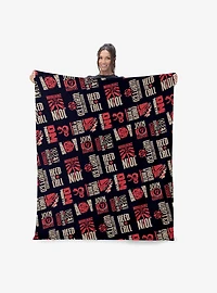 Dungeons & Dragons D&D Pattern Silk Touch Sherpa Throw Blanket