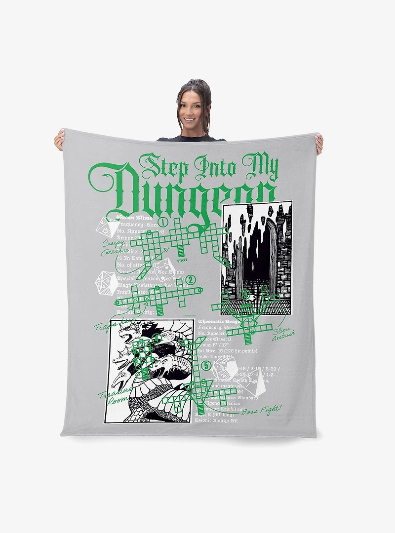 Dungeons & Dragons My Dungeon Silk Touch Sherpa Throw Blanket