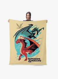 Dungeons & Dragons Red Dragon Silk Touch Sherpa Throw Blanket