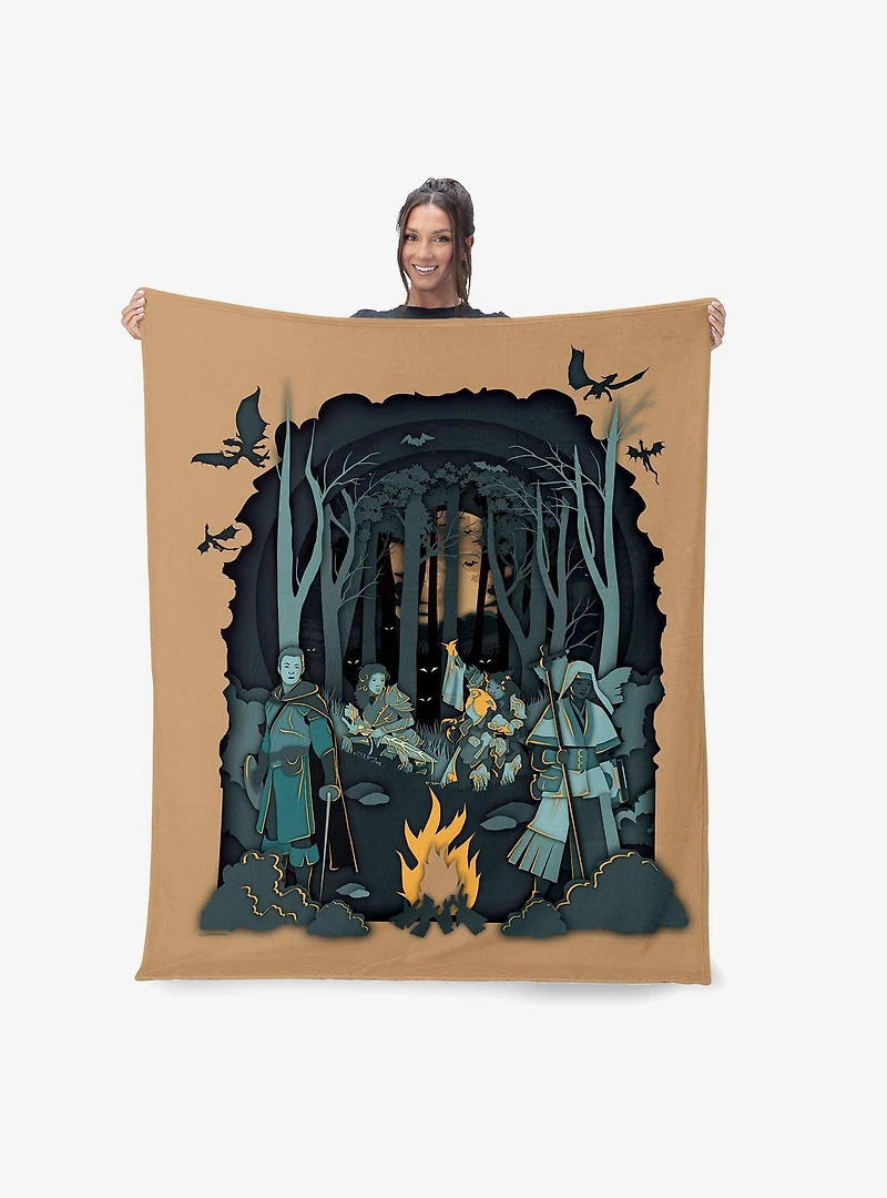 Dungeons & Dragons Scenic Route Silk Touch Sherpa Throw Blanket