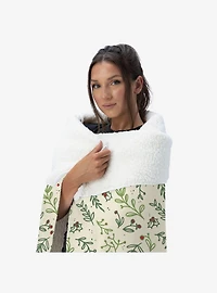 Mistletoe Silk Touch Sherpa Throw Blanket