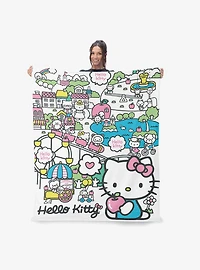 Sanrio Hello Kitty Busting Town Silk Touch Throw Blanket