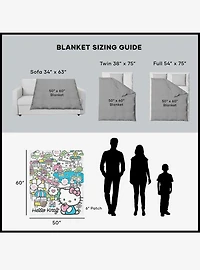 Sanrio Hello Kitty Busting Town Silk Touch Throw Blanket