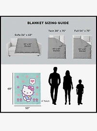 Sanrio Hello Kitty Falling Flowers Silk Touch Throw Blanket