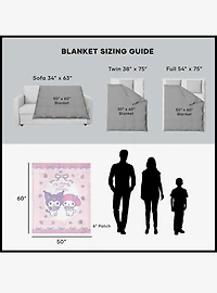 Sanrio My Melody Flower Friends Silk Touch Throw Blanket