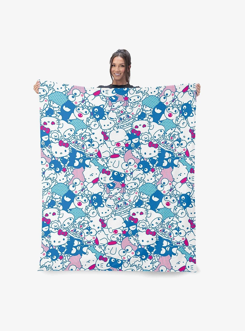 Sanrio Hello Kitty & Friends Friend Group Silk Touch Throw Blanket