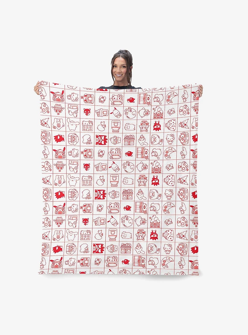 Sanrio Hello Kitty & Friends Hello Friends Silk Touch Throw Blanket