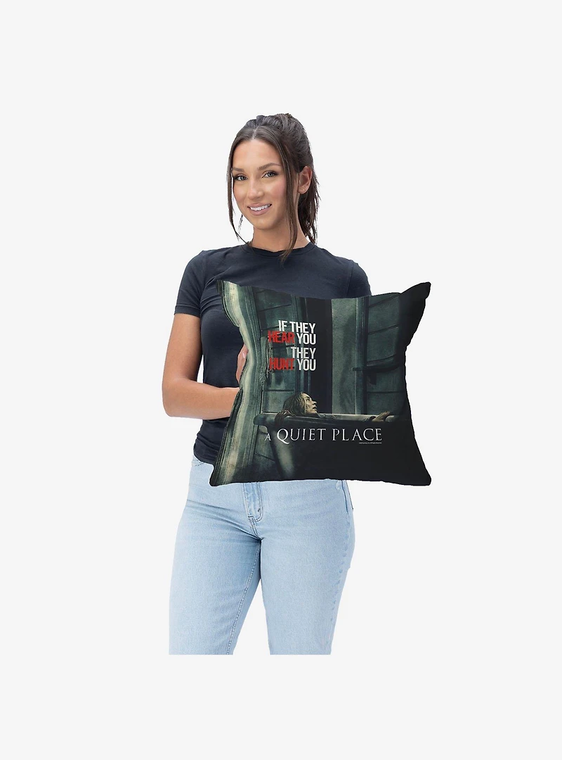 A Quiet Place Hiding Throw Pillow