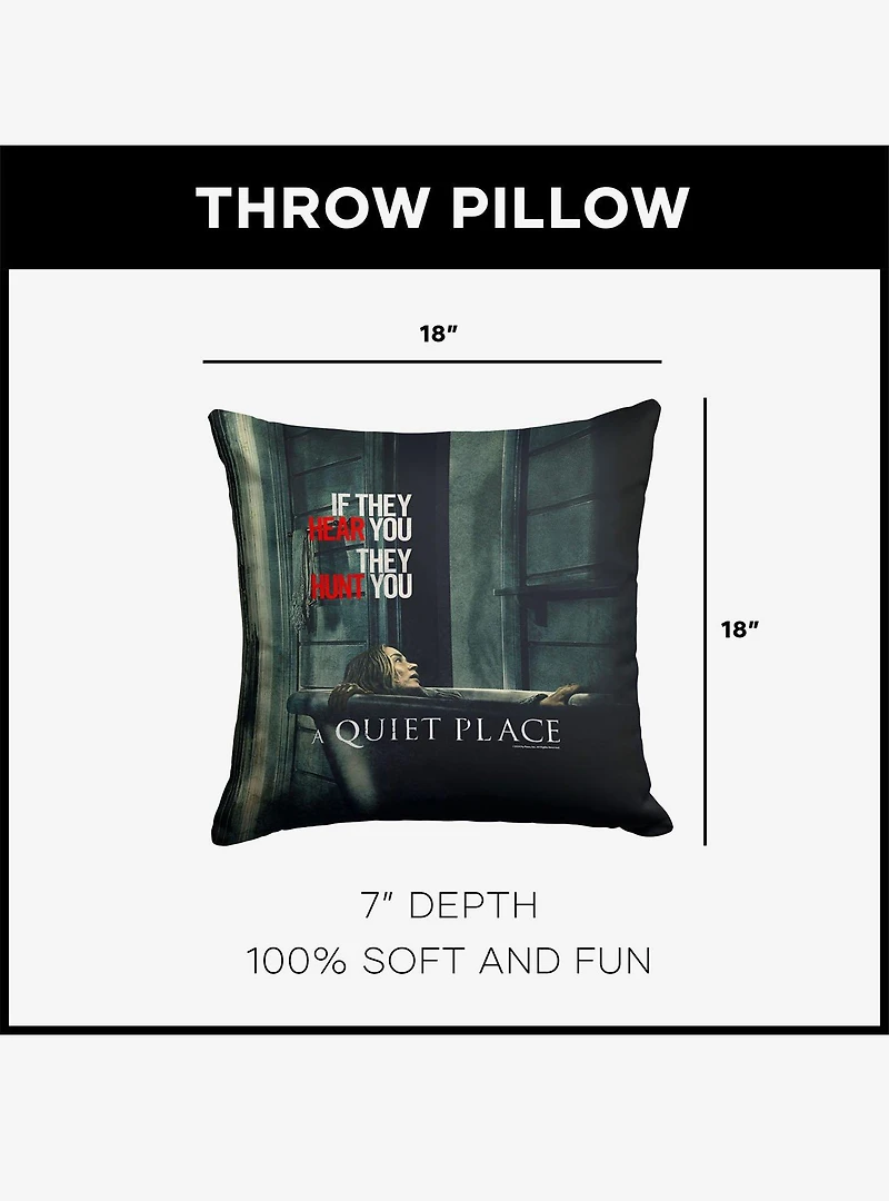 A Quiet Place Hiding Throw Pillow