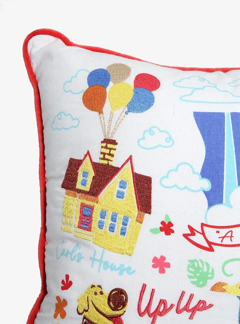 Disney Pixar Up Paradise Falls Embroidered Pillow — BoxLunch Exclusive