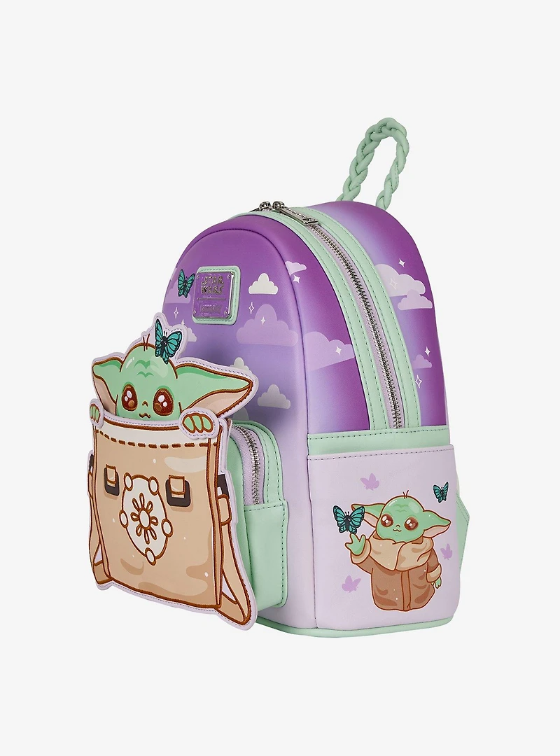 Loungefly Star Wars The Mandalorian Grogu Butterfly Mini Backpack