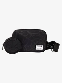 Loungefly Marvel Spider-Man Black & White Suit Sling Bag with Coin Purse