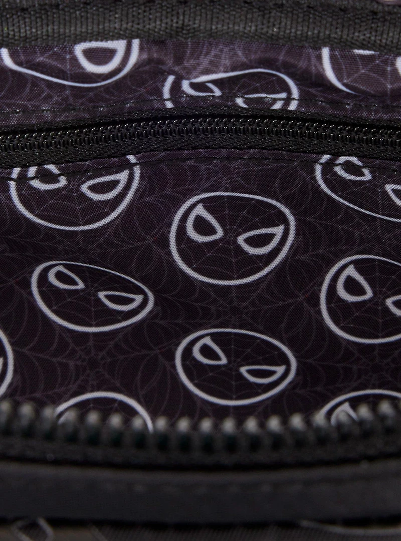 Loungefly Marvel Spider-Man Black & White Suit Sling Bag with Coin Purse