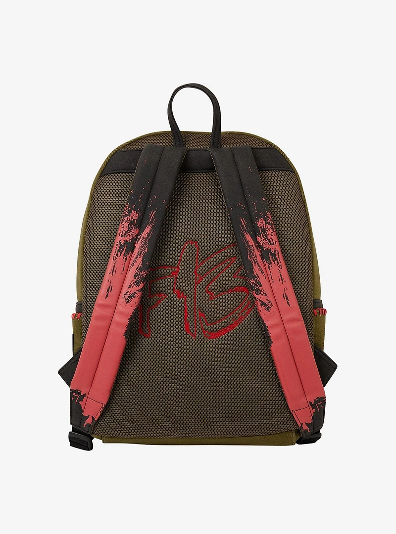 Loungefly Friday the 13th Camp Crystal Lake Canvas Glow-in-the-Dark Backpack
