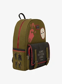 Loungefly Friday the 13th Camp Crystal Lake Canvas Glow-in-the-Dark Backpack