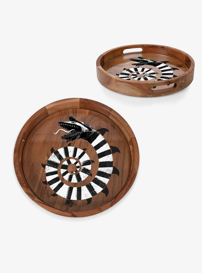 Beetlejuice Sandworm Serving Tray with Glass Insert