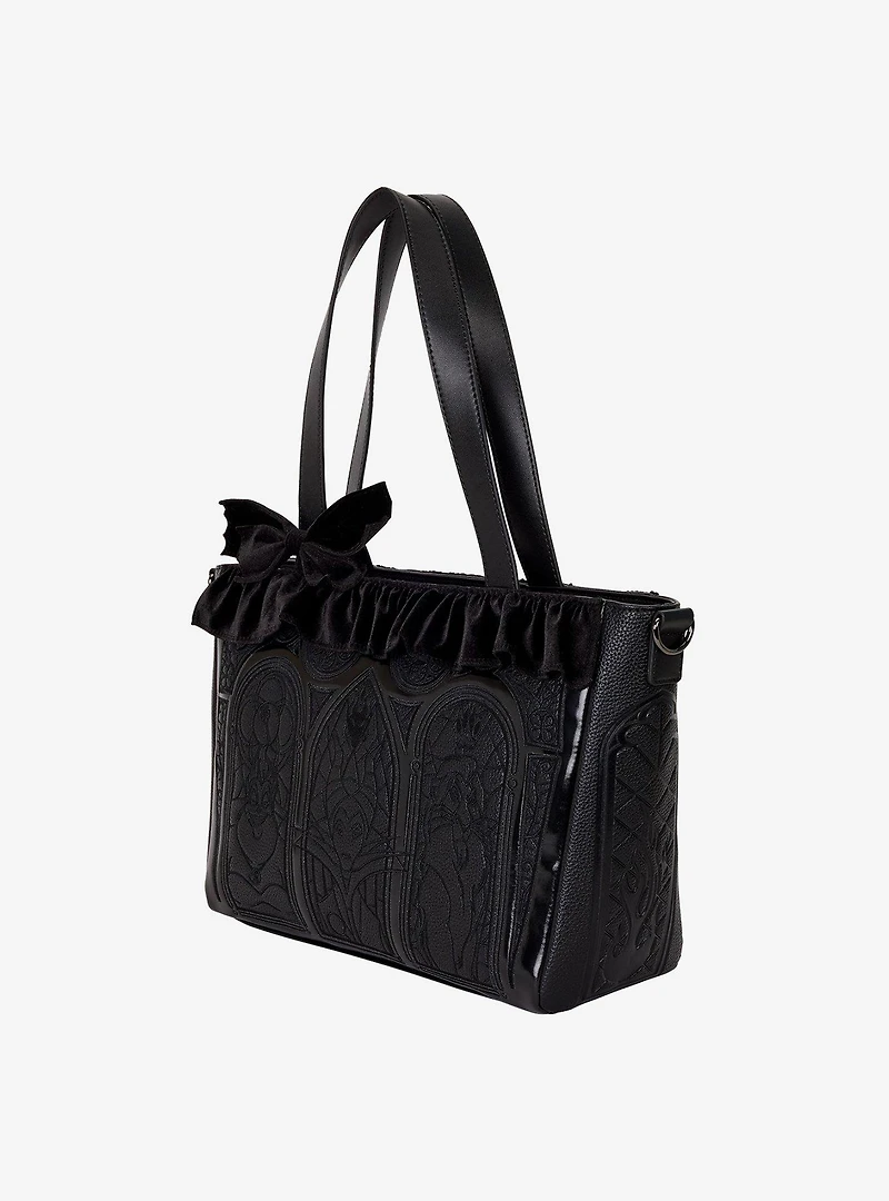 Loungefly Disney Villains Tonal Stained Glass Windows Tote Bag