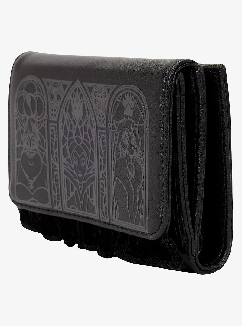 Loungefly Disney Villains Tonal Stained Glass Portraits Trifold Wallet