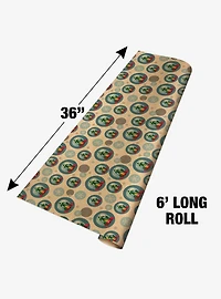 Elf Snow Globe Kraft Wrapping Paper