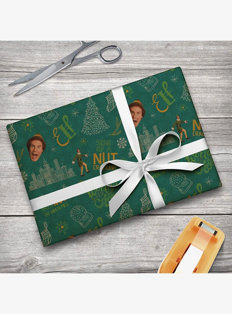 Elf Movie Pattern Kraft Wrapping Paper