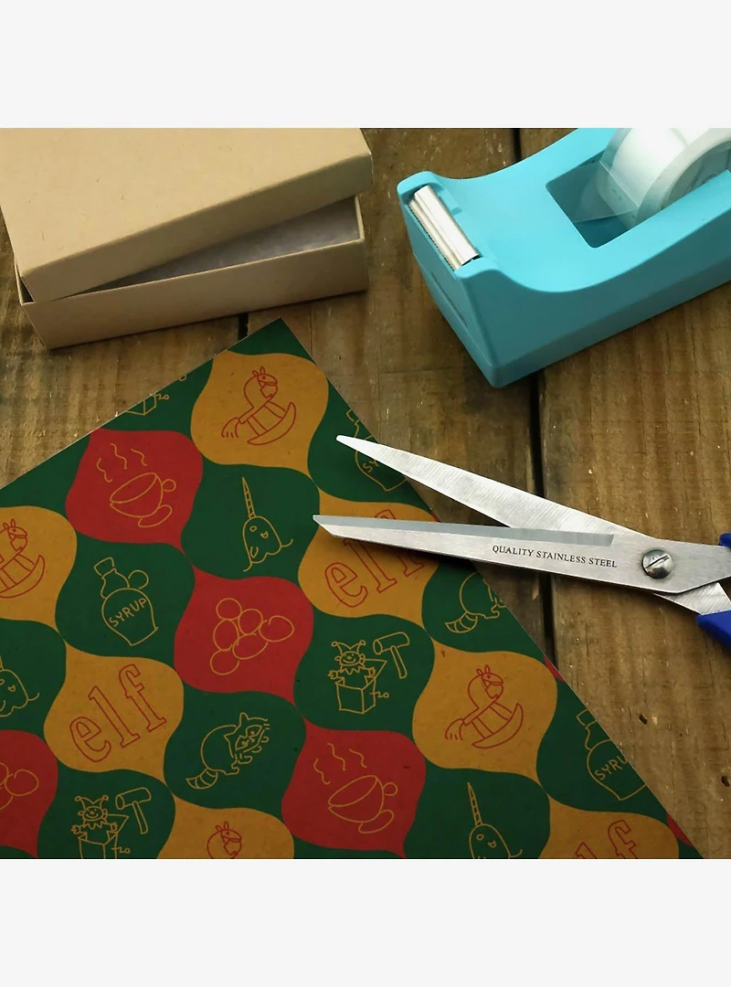 Elf Movie Drawn Pattern Kraft Wrapping Paper