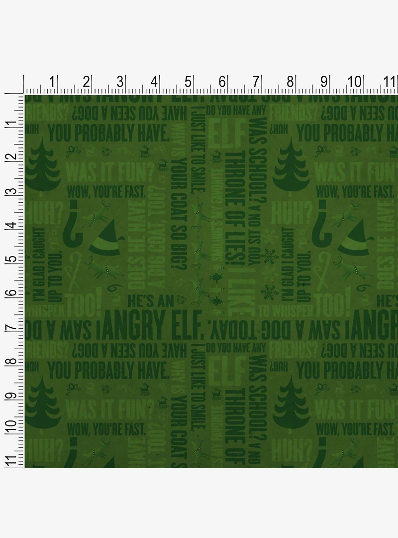 Elf Movie Quotes Repeating Pattern Kraft Wrapping Paper