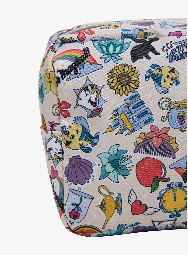 Disney Princess Icons Allover Print Cosmetic Bag - BoxLunch Exclusive